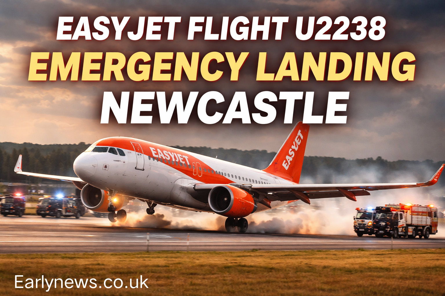 easyjet flight u2238 emergency landing newcastle