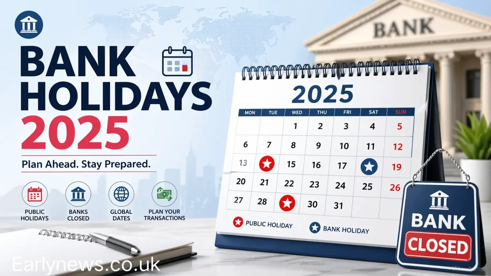 Global bank holidays 2025 calendar and impact guide