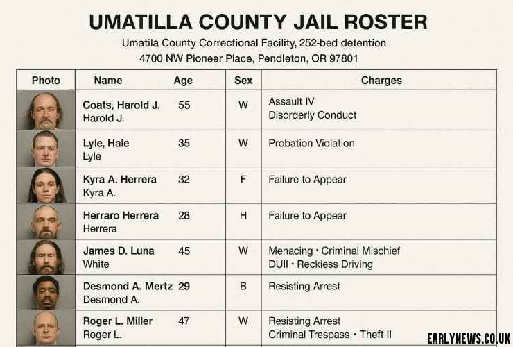 Umatilla County Jail Roster: Inmate Search, Mugshots, Visitation