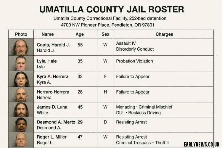 Umatilla County Jail Roster: Inmate Search, Mugshots, Visitation